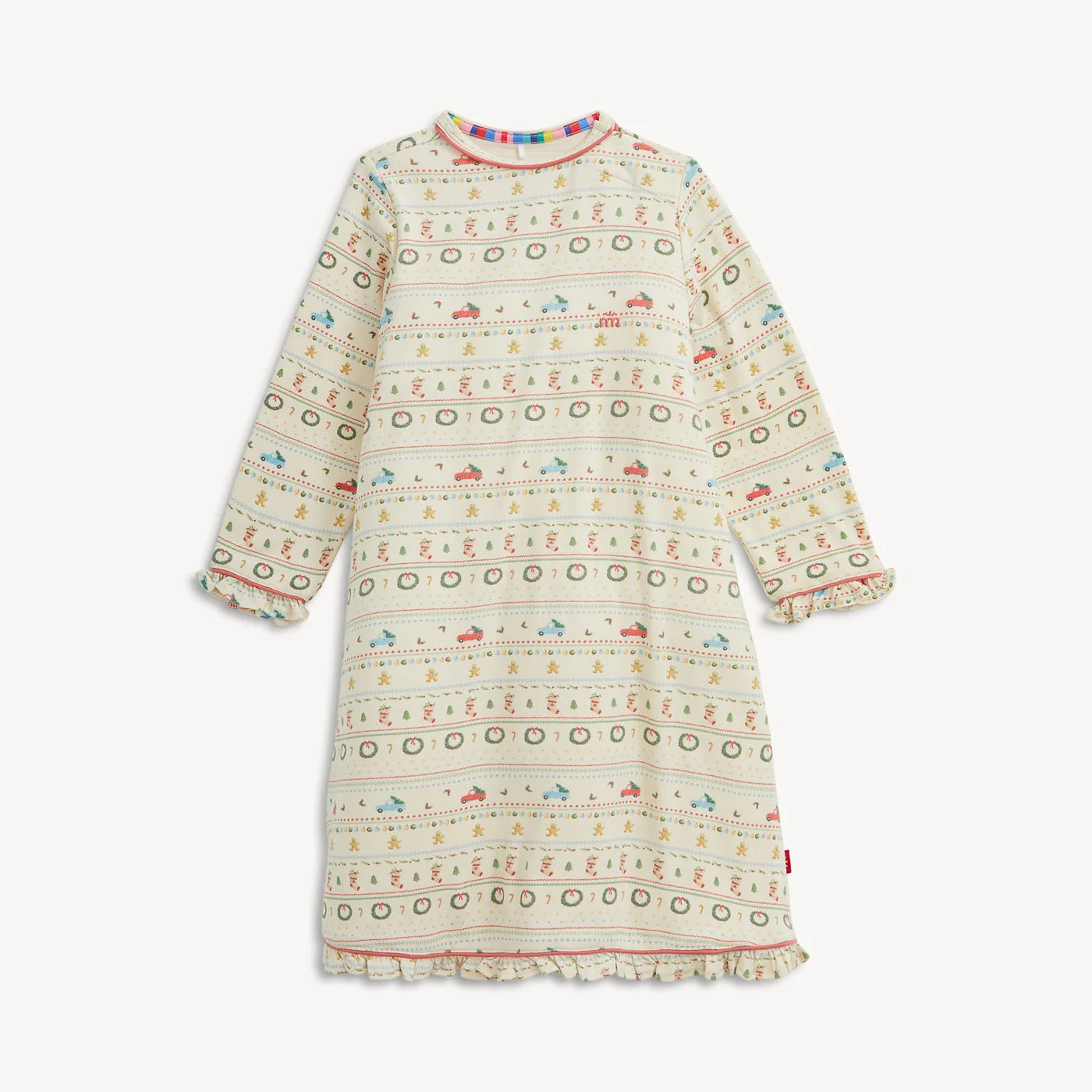 Magnetic Me Traditional Christmas | Ruffle Long Sleeve Nightgown