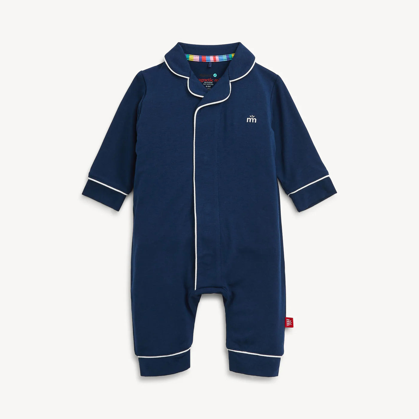 Magnetic Me Navy | Pant Romper with Pipping