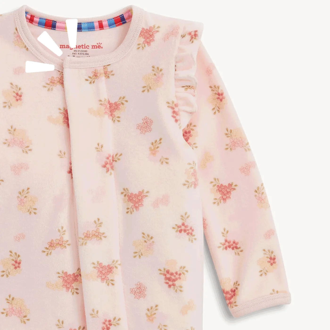 Magnetic Me Floral | Velour Footie