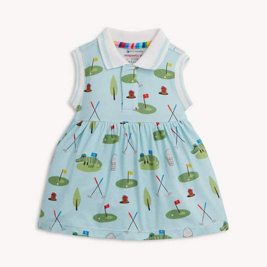 Magnetic Me Gopher It | Modal Bodysuit Polo Collar Dress