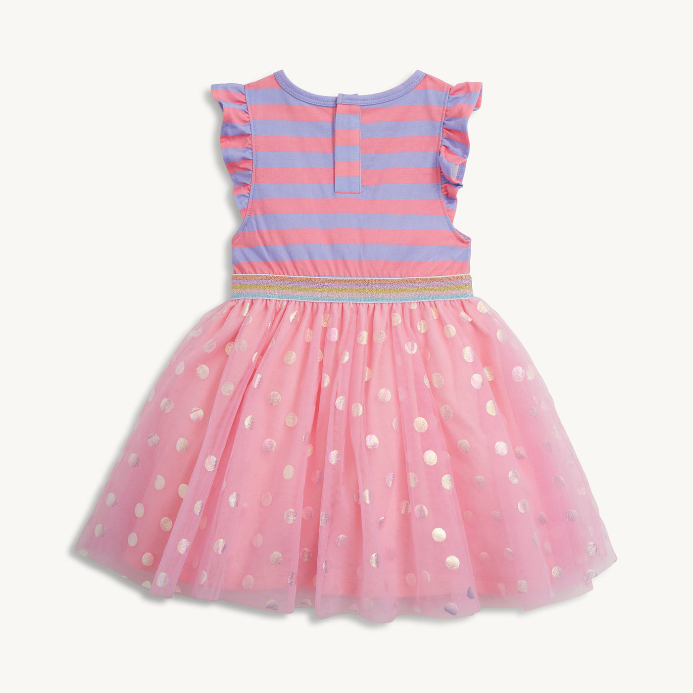 Magnetic Me Shell Pink Stripe | Flutter Sleeve Tutu Dress