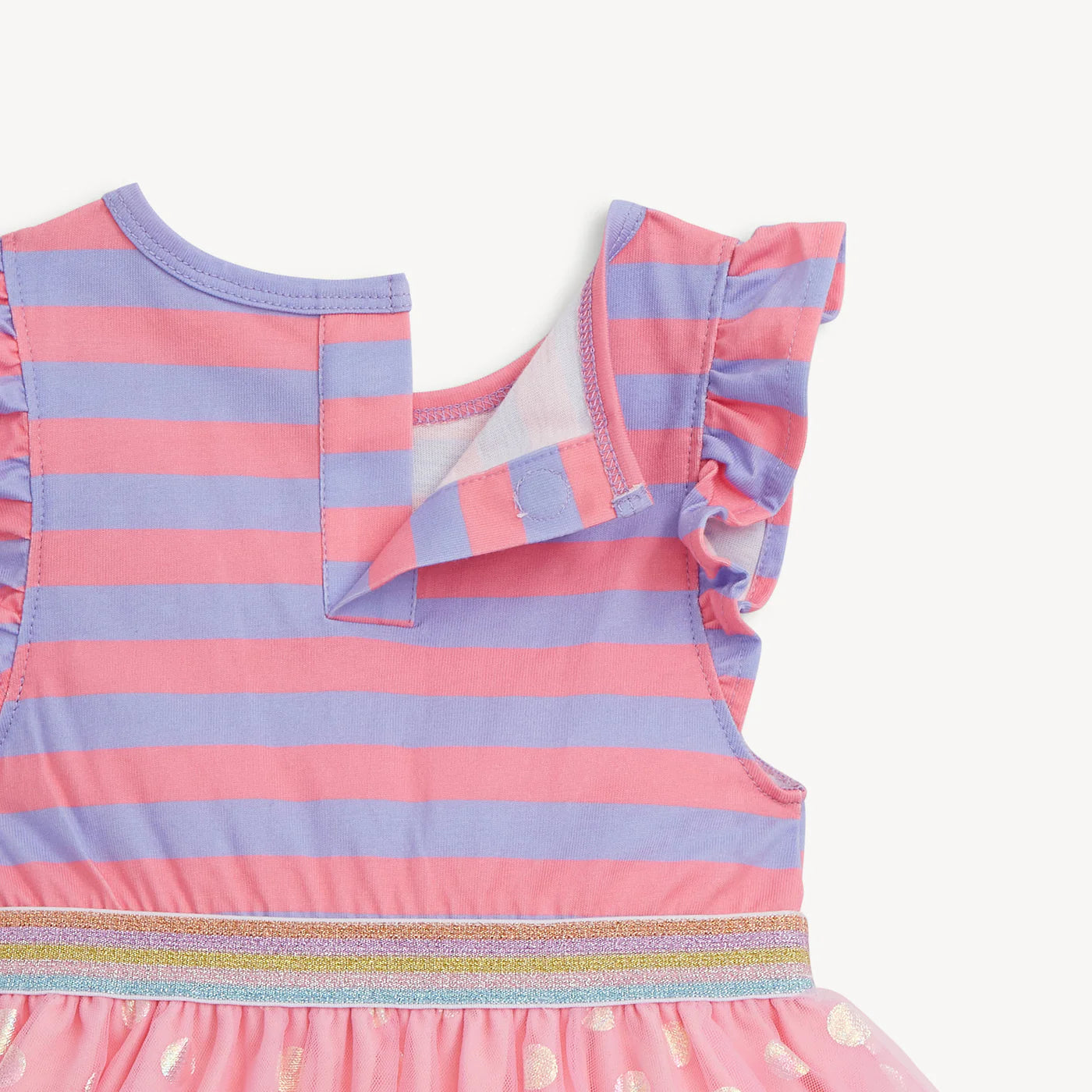 Magnetic Me Shell Pink Stripe | Flutter Sleeve Tutu Dress