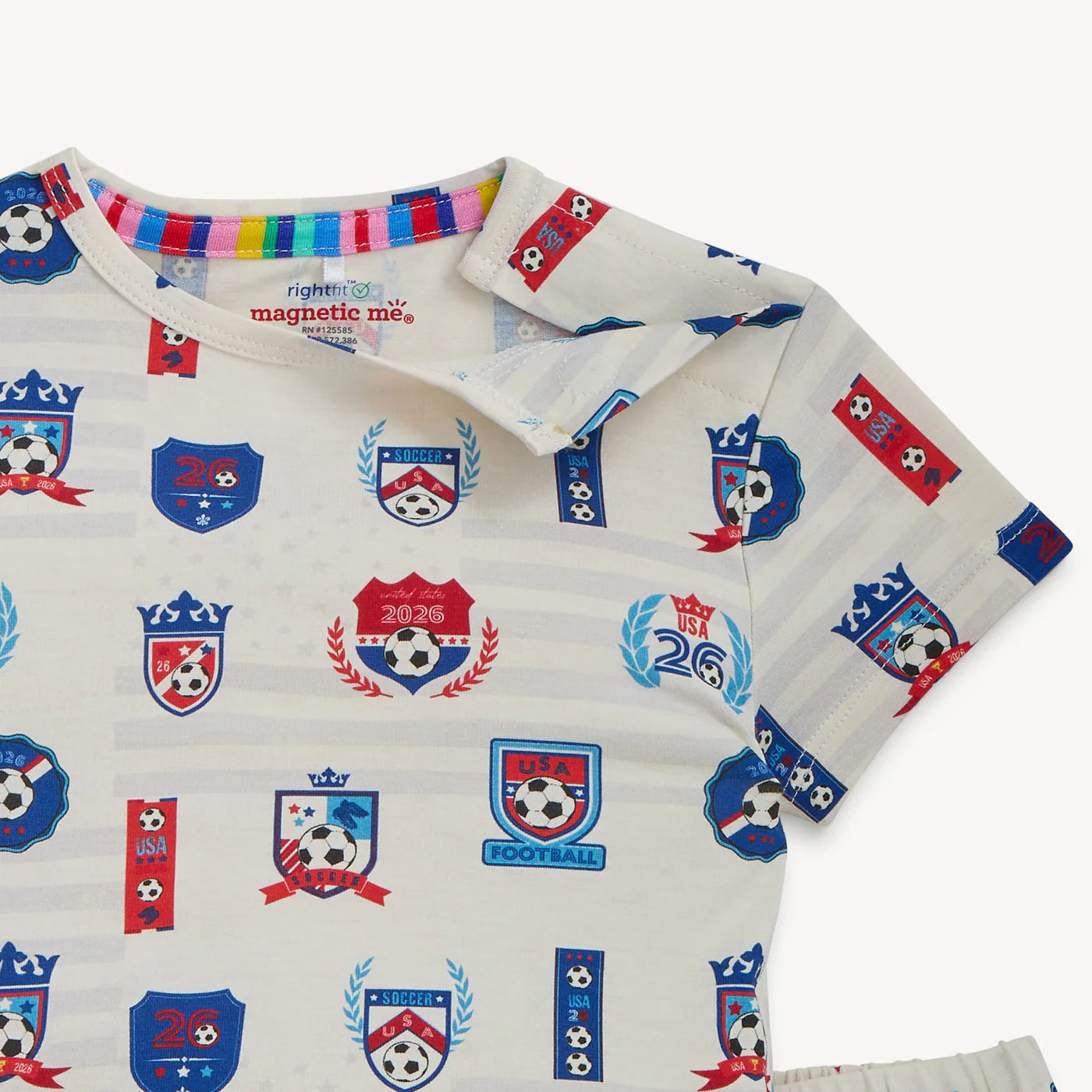 Magnetic Me Team Goals USA | Right Fit Short Sleeve Long Pant PJ Set