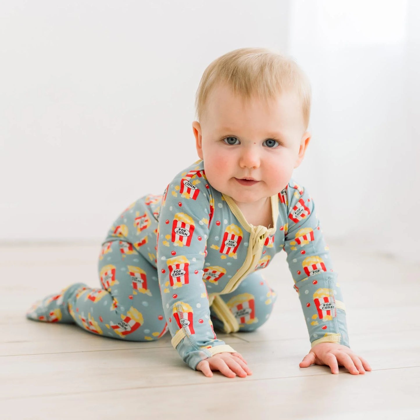 KicKee Stormy Sea Movie Night | Print Footie With 2 Way Zipper