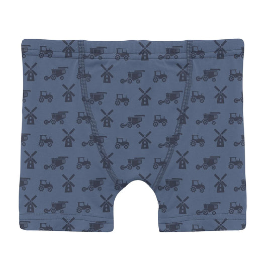 KicKee Denim Tractors & Windmills | Print Boxer Brief