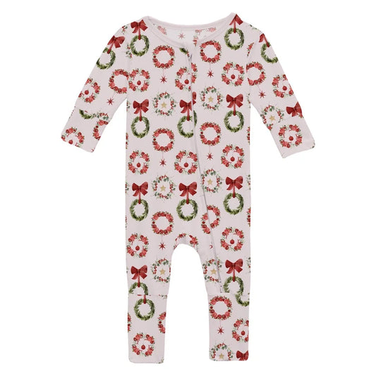 KicKee Shrinking Violet Wreath | Print Convertible Coverall