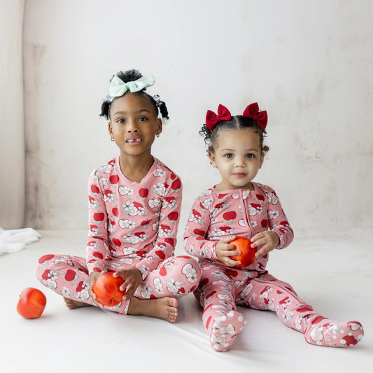 Kickee Desert Rose Apple Picking | Print Long Sleeve PJ Set