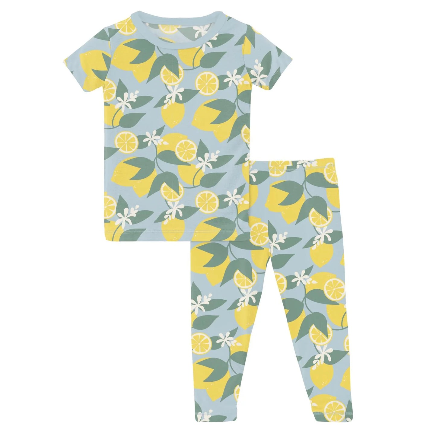 KicKee Spring Sky Lemonade | Print Short Sleeve PJ Set