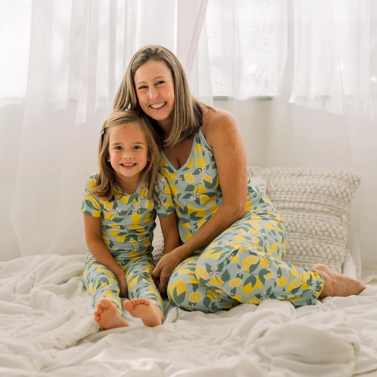 KicKee Spring Sky Lemonade | Print Short Sleeve PJ Set