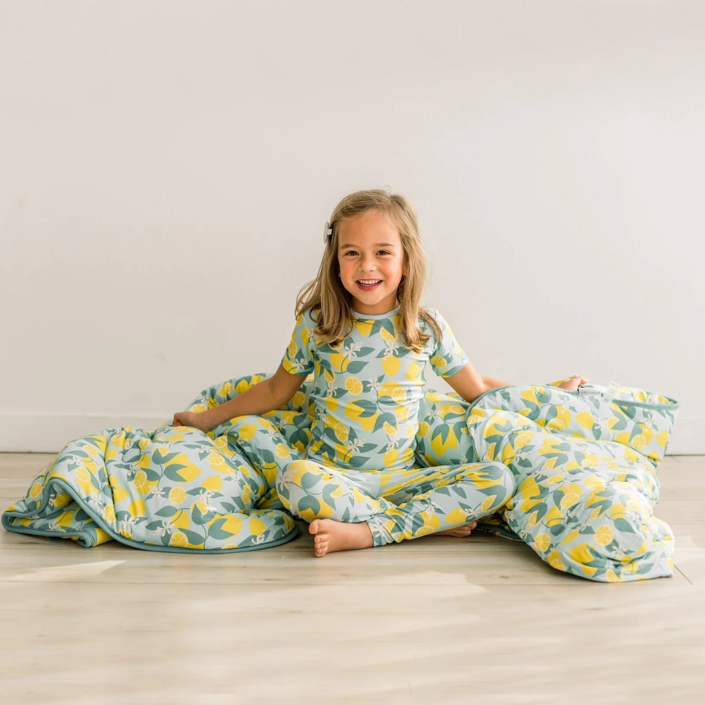 KicKee Spring Sky Lemonade | Print Short Sleeve PJ Set