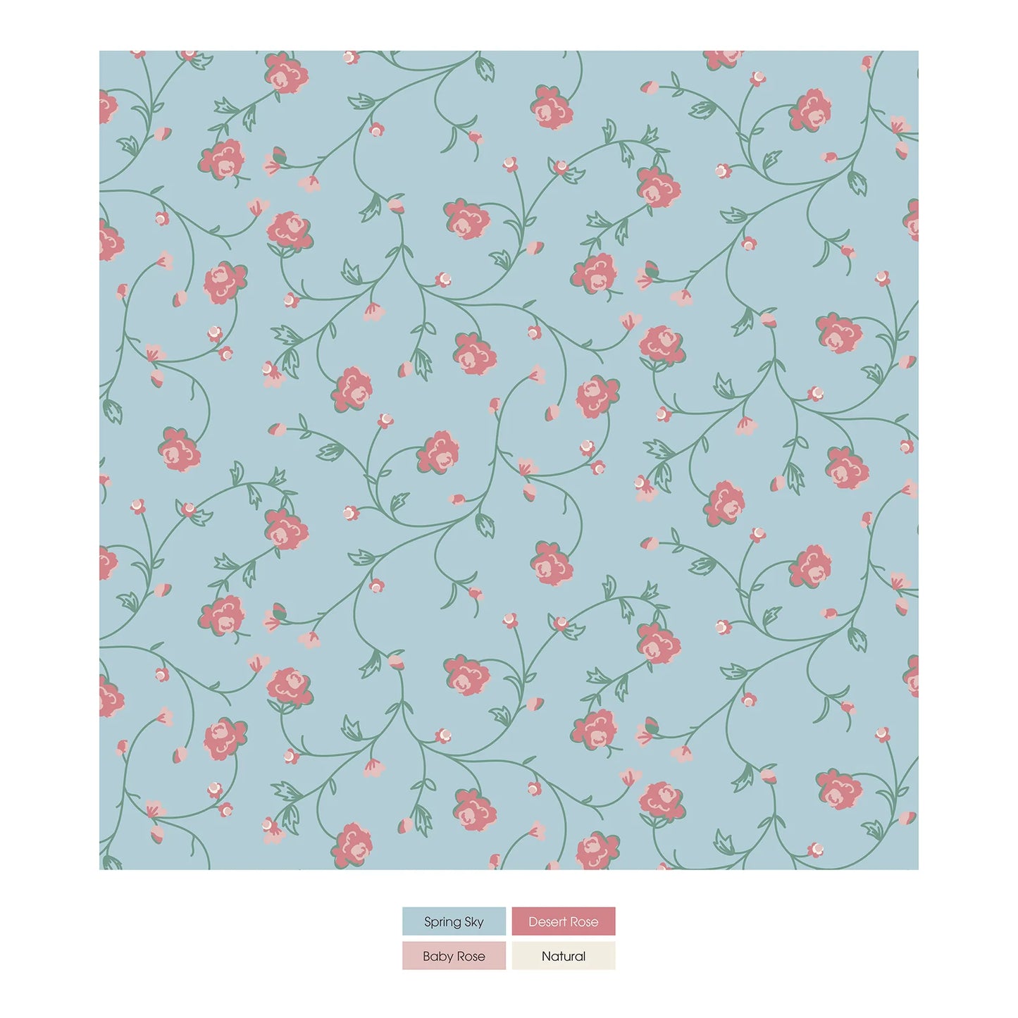 KicKee Spring Sky Floral Vines | Print Underwear