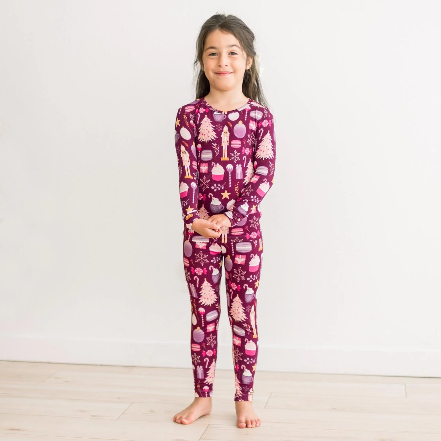 KicKee Melody Sugar Plum | Print Long Sleeve PJ Set