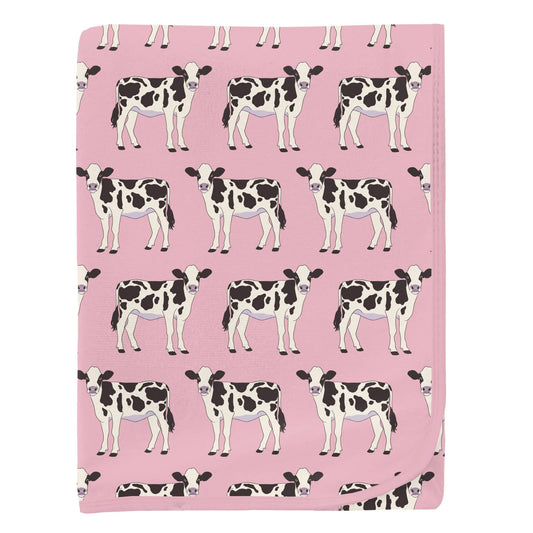 Kickee Cake Pop Cows | Print Swaddling Blanket