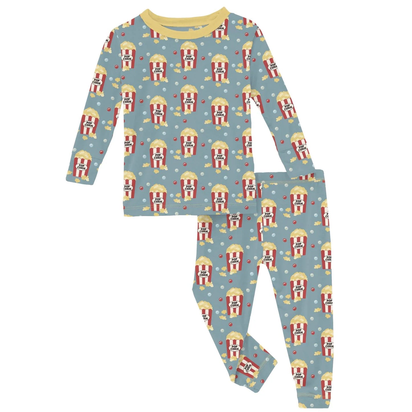 KicKee Stormy Sea Movie Night | Print Long Sleeve PJ Set