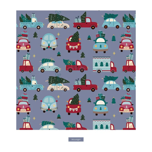 KicKee Moonlight Christmas Cars and Trucks | Print Swaddling Blanket
