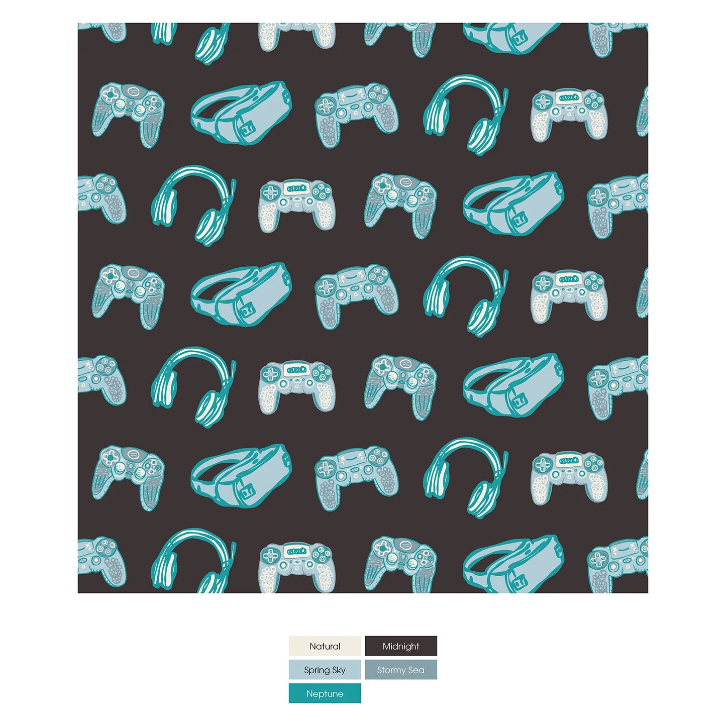 KicKee Midnight Gamer | Print Long Sleeve Henley PJ Set