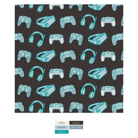 KicKee Midnight Gamer | Print Long Sleeve Henley PJ Set