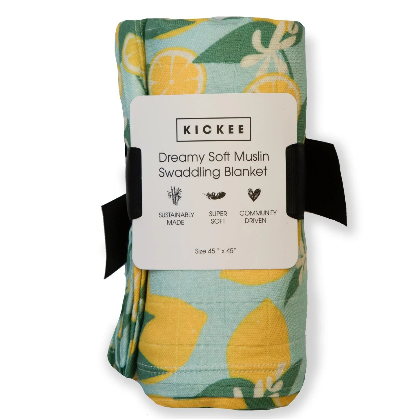 KicKee Spring Sky Lemonade | Print Dreamy Soft Muslin Swaddling Blanket