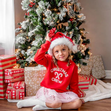 Sweet Wink Red | Christmas Crew Sweatshirt