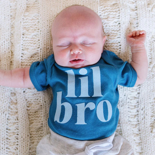 Sweet Wink Indigo | Lil Bro Short Sleeve Bodysuit