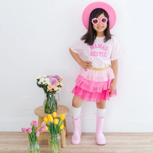 Sweet Wink Ballet Pink | Mama's Bestie Short Sleeve T-Shirt