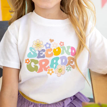 Sweet Wink White | Second Grade Retro Short Sleeve T-Shirt