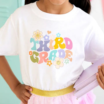 Sweet Wink White | Third Grade Retro Short Sleeve T-Shirt