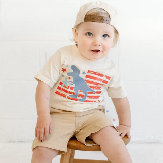 Sweet Wink Natural | All American Dino Short Sleeve T-Shirt