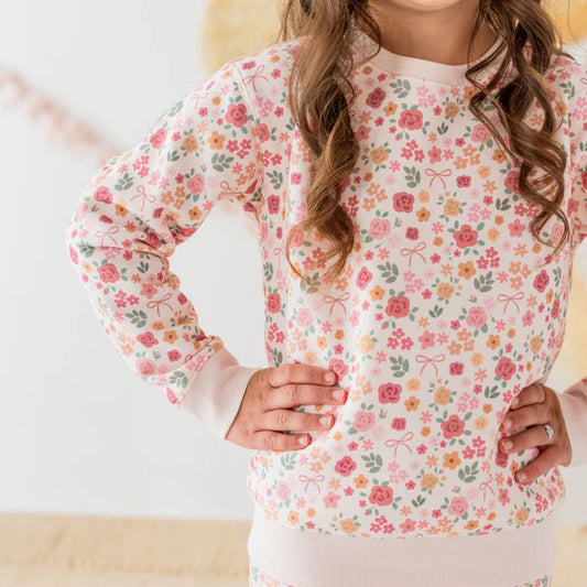 Sweet Wink Berry | Floral Sweatshirt