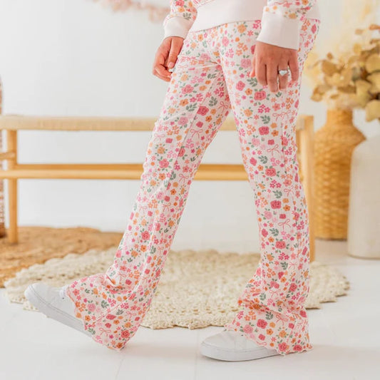 Sweet Wink Berry | Floral Flare Legging