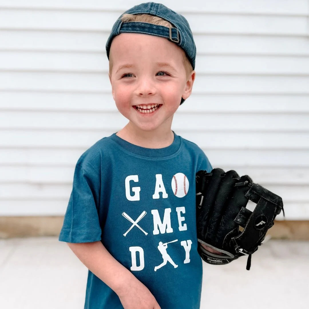 Sweet Wink Indigo | Baseball Game Day Short Sleeve T-Shirt