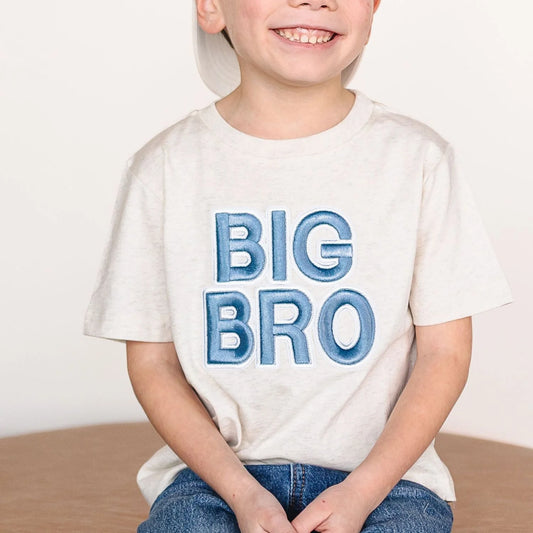 Sweet Wink Natural Heather | Big Bro Embroidered Patch Short Sleeve T-Shirt
