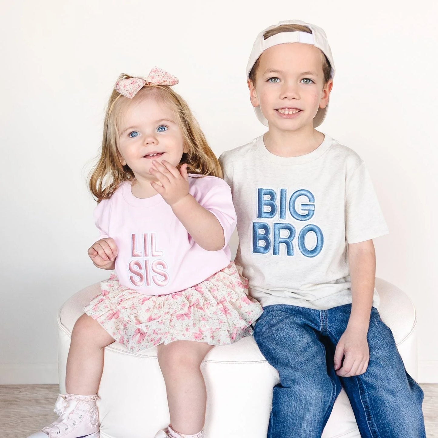 Sweet Wink Natural Heather | Big Bro Embroidered Patch Short Sleeve T-Shirt