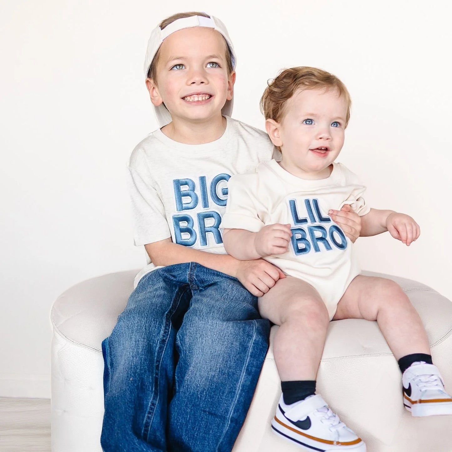 Sweet Wink Natural Heather | Big Bro Embroidered Patch Short Sleeve T-Shirt