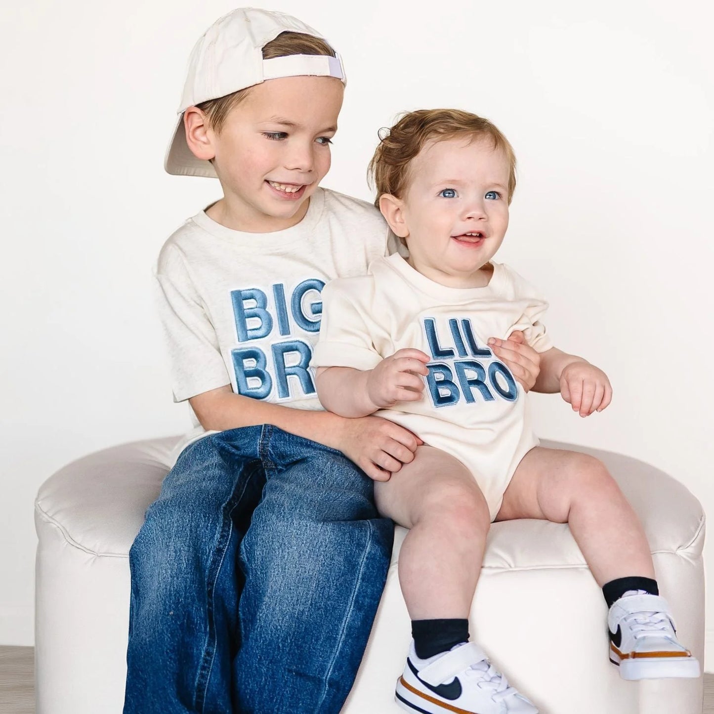 Sweet Wink Natural Heather | Big Bro Embroidered Patch Short Sleeve T-Shirt