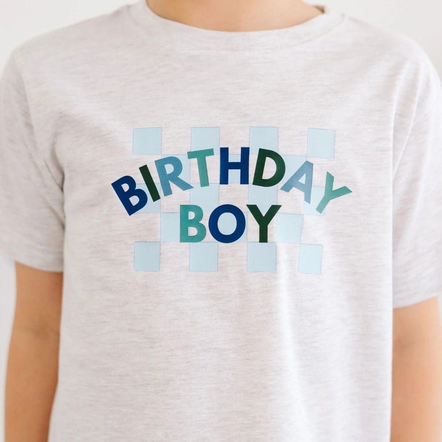 Sweet Wink Ash | Birthday Boy Checker Short Sleeve T-Shirt