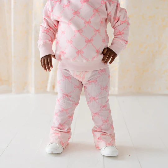 Sweet Wink Ballet Pink | Bow Trellis Sweatshirt