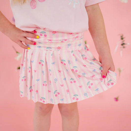 Sweet Wink Soft Pink | Cherry Bow Athletic Short