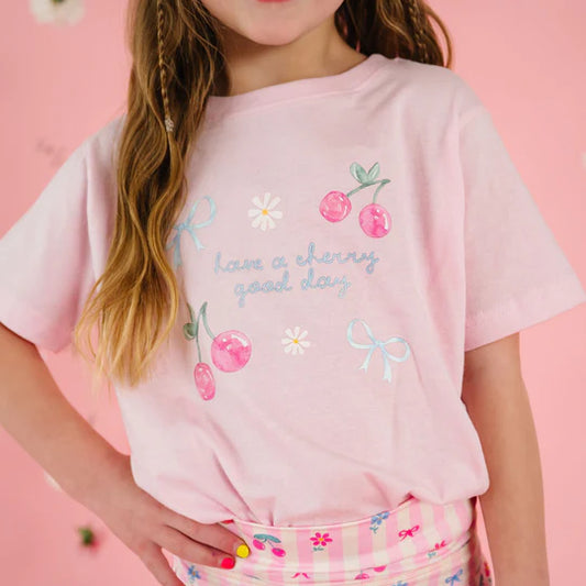 Sweet Wink Ballet Pink | Cherry Good Day Short Sleeve T-Shirt