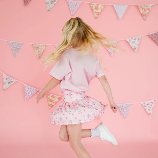 Sweet Wink Soft Pink | Cherry Bow Athletic Short