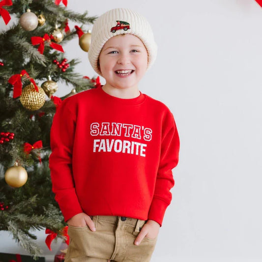 Sweet Wink Red | Santa's Favorite Christmas Sweatshirt