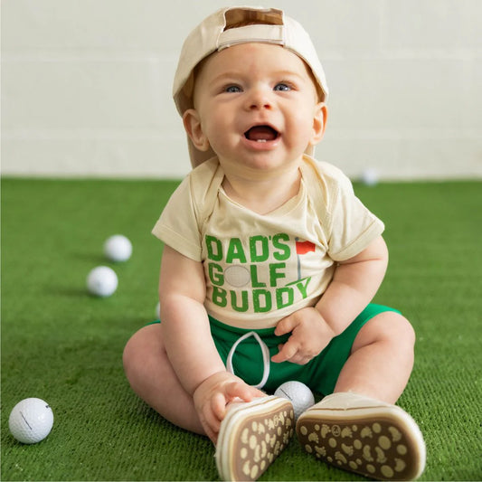 Sweet Wink Natural | Dad's Golf Buddy Short Sleeve Bodysuit