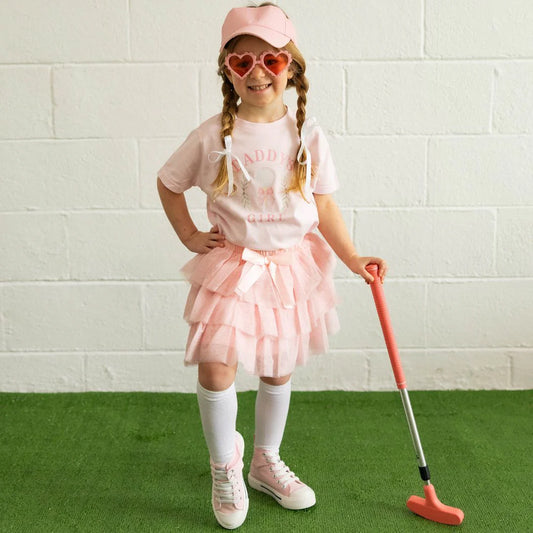 Sweet Wink Ballet Pink | Daddy's Golf Girl Short Sleeve T-Shirt