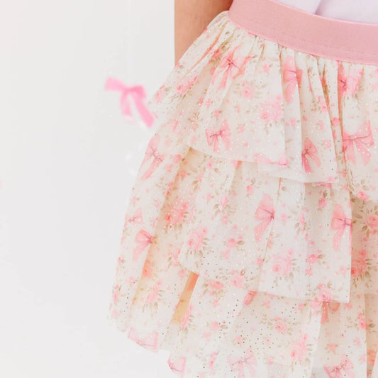 Sweet Wink Cream | Ditsy Floral Petal Tutu
