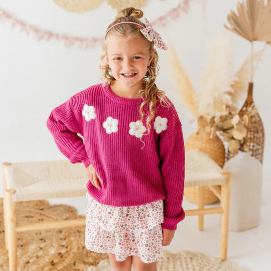 Sweet Wink Berry | Floral Skort