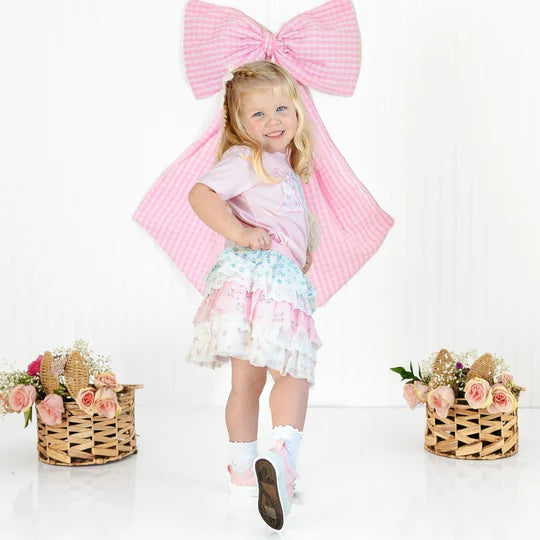 Sweet Wink Ballet Pink | Floral Bunny Patch Easter Short Sleeve T-Shirt