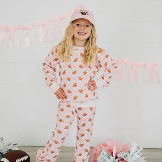 Sweet Wink Ballet Pink | Football Trellis Flair Legging