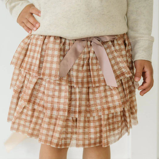 Sweet Wink Gingham | Printed Tulle Tiered Tutu