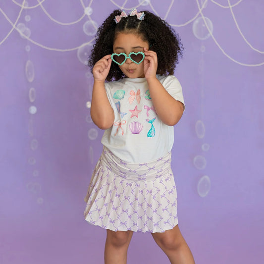 Sweet Wink Lavender | Bow Trellis Athletic Skort