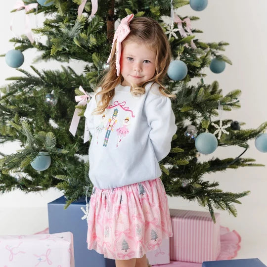 Sweet Wink Pastel Blue | Nutcracker Embroidered Christmas Sweater